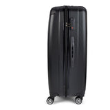 Milano Premium 3pc ABS Luggage Suitcase Luxury Hard Case Shockproof Travel Set - Black - Top-Down View