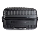 Milano Premium 3pc ABS Luggage Suitcase Luxury Hard Case Shockproof Travel Set - Black - Close-Up Angle