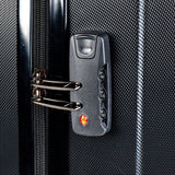 Milano Premium 3pc ABS Luggage Suitcase Luxury Hard Case Shockproof Travel Set - Black - Extra Image