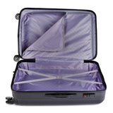 Milano Premium 3pc ABS Luggage Suitcase Luxury Hard Case Shockproof Travel Set - Black - Low Angle