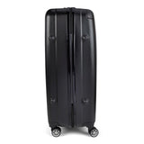 Milano Premium 3pc ABS Luggage Suitcase Luxury Hard Case Shockproof Travel Set - Black - 45-Degree Angle