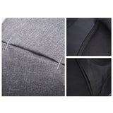 Anti Theft Backpack Waterproof bag School Travel Laptop Bags USB Charging - Grey - Top-Down View