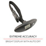 Portable Digital Luggage Scale Electronic Black Lightweight Travel Mass Weight - Side View