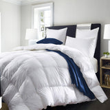 Royal Comfort Quilt 50% Duck Down 50% Duck Feather 233TC Cotton Pure Soft Duvet - King - White - Front View