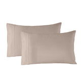 Royal Comfort Bamboo Blended Sheet & Pillowcases Set 1000TC Ultra Soft Bedding - Queen - Warm Grey - Rear View