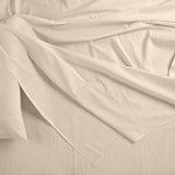 Royal Comfort Bamboo Blended Sheet & Pillowcases Set 1000TC Ultra Soft Bedding - King - Ivory - Side View