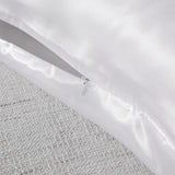 Royal Comfort Mulberry Soft Silk Hypoallergenic Pillowcase Twin Pack 51 x 76cm - White - Rear View