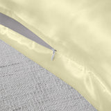 Royal Comfort Mulberry Soft Silk Hypoallergenic Pillowcase Twin Pack 51 x 76cm - Ivory - Rear View