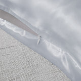 Royal Comfort Mulberry Soft Silk Hypoallergenic Pillowcase Twin Pack 51 x 76cm - Silver - Rear View
