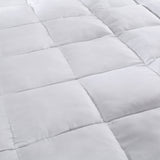 Royal Comfort 1000GSM Luxury Bamboo Fabric Gusset Mattress Pad Topper Cover - Queen - White - Front View