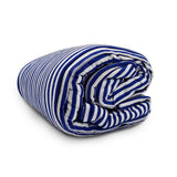 Park Avenue 175GSM Egyptian Cotton Flannelette Queen Sheet Set - Indigo - Side View