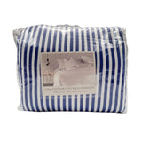 Park Avenue 175GSM Egyptian Cotton Flannelette Queen Sheet Set - Indigo - 45-Degree Angle