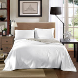 Kensington 1200 Thread Count 100% Egyptian Cotton Sheet Set Stripe Hotel Grade - Double - White - Rear View