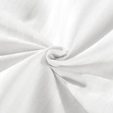 Kensington 1200 Thread Count 100% Egyptian Cotton Sheet Set Stripe Hotel Grade - Double - White - Top-Down View