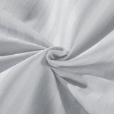 Kensington 1200 Thread Count 100% Egyptian Cotton Sheet Set Stripe Hotel Grade - Double - Silver - Top-Down View