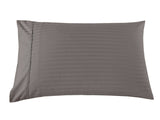 Kensington 1200 Thread Count 100% Egyptian Cotton Sheet Set Stripe Hotel Grade - Double - Charcoal - Front View