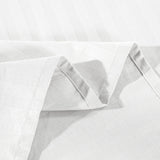 Kensington 1200 Thread Count 100% Egyptian Cotton Sheet Set Stripe Hotel Grade - Queen - White - 45-Degree Angle