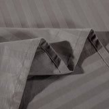 Kensington 1200 Thread Count 100% Egyptian Cotton Sheet Set Stripe Hotel Grade - King - Charcoal - Side View