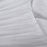 Royal Comfort 1000GSM Memory Mattress Topper Cover Protector Underlay - Single - White - Rear View