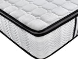 Ergopedic Mattress 5 Zone Latex Pocket Spring Mattress In A Box 30cm - King Single - White Grey Black