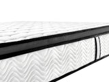 Ergopedic Mattress 5 Zone Latex Pocket Spring Mattress In A Box 30cm - Double - White Grey Black