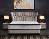 Ergopedic Mattress 5 Zone Latex Pocket Spring Mattress In A Box 30cm - Double - White Grey Black