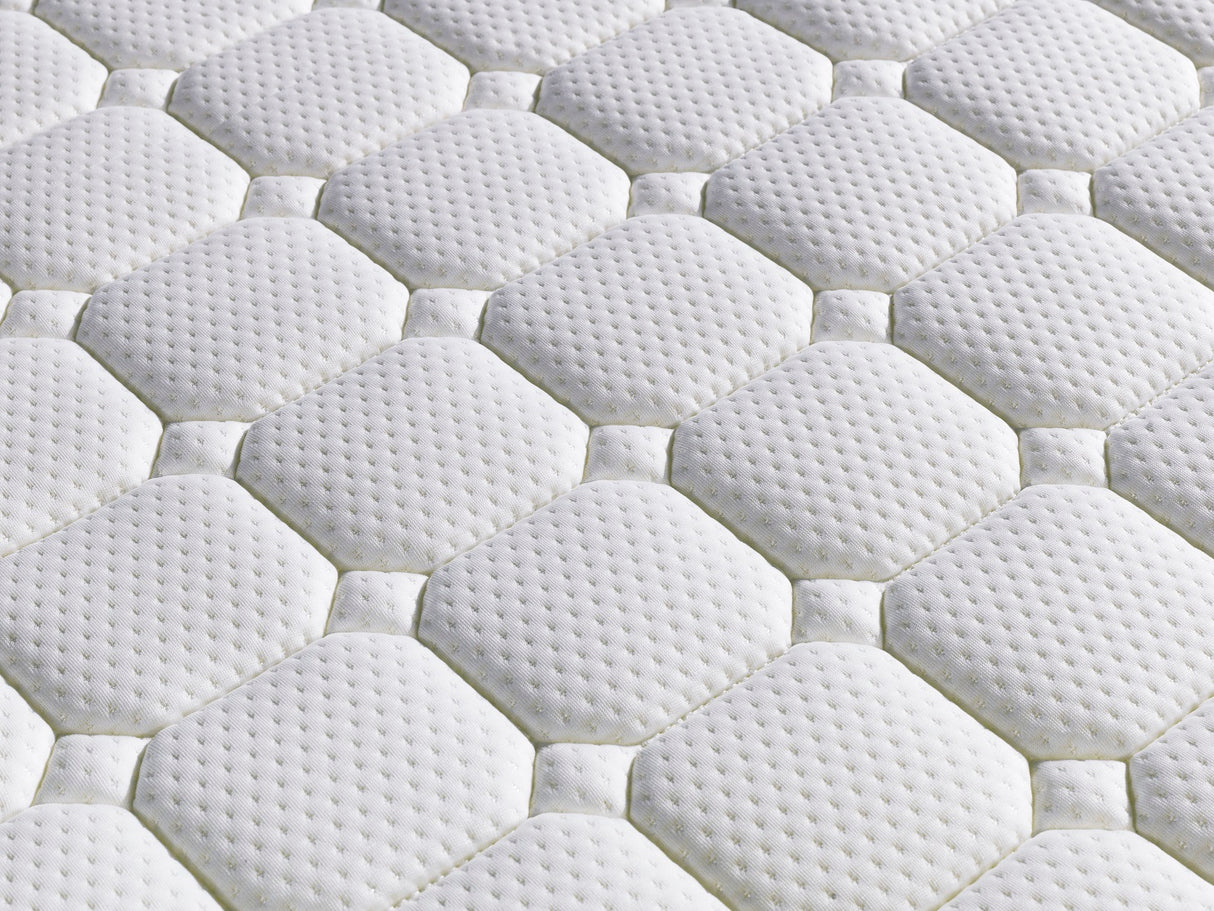 Ergopedic Mattress 5 Zone Latex Pocket Spring Mattress In A Box 30cm - Double - White Grey Black
