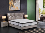 Ergopedic Mattress 5 Zone Latex Pocket Spring Mattress In A Box 30cm - Queen - White Grey Black