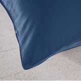 Royal Comfort Mulberry Soft Silk Hypoallergenic Pillowcase Twin Pack 51 x 76cm - Navy - 45-Degree Angle