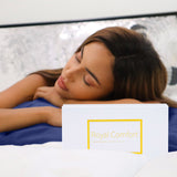 Royal Comfort Mulberry Soft Silk Hypoallergenic Pillowcase Twin Pack 51 x 76cm - Navy - Low Angle