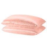 Royal Comfort Mulberry Soft Silk Hypoallergenic Pillowcase Twin Pack 51 x 76cm - Blush - Side View