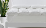 Royal Comfort Duck Feather and Down Mattress Topper 1800GSM Pillowtop Underlay - King - White