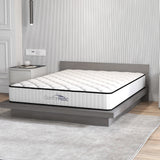 Comforpedic Mattress 5 Zone Medium Support Foam Bonnell Spring 21CM - Queen - White  Black - Front View