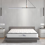 Comforpedic Mattress 5 Zone Medium Support Foam Bonnell Spring 21CM - Queen - White  Black - Top-Down View