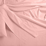 Royal Comfort Bamboo Blended Sheet & Pillowcases Set 1000TC Ultra Soft Bedding - Queen - Blush - Side View