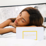Royal Comfort Pure Silk Pillow Case 100% Mulberry Silk Hypoallergenic Pillowcase - White - 45-Degree Angle