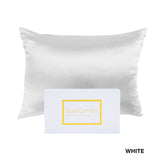 Royal Comfort Pure Silk Pillow Case 100% Mulberry Silk Hypoallergenic Pillowcase - White - Close-Up Angle