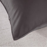 Royal Comfort Pure Silk Pillow Case 100% Mulberry Silk Hypoallergenic Pillowcase - Charcoal - Side View