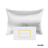 Royal Comfort Pure Silk Pillow Case 100% Mulberry Silk Hypoallergenic Pillowcase - Silver - Close-Up Angle