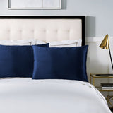Royal Comfort Pure Silk Pillow Case 100% Mulberry Silk Hypoallergenic Pillowcase - Navy - Extra Image