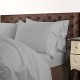 Royal Comfort 1000 Thread Count Cotton Blend Quilt Cover Set Premium Hotel Grade - Queen - Silver - Front View