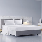 Royal Comfort 1000TC Hotel Grade Bamboo Cotton Sheets Pillowcases Set Ultrasoft - Queen - White - Front View