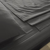 Royal Comfort 1000TC Hotel Grade Bamboo Cotton Sheets Pillowcases Set Ultrasoft - Queen - Pewter - Top-Down View