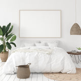 Balmain 1000 Thread Count Hotel Grade Bamboo Cotton Quilt Cover Pillowcases Set - Queen - White - Front View