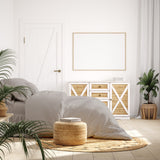 Balmain 1000 Thread Count Hotel Grade Bamboo Cotton Quilt Cover Pillowcases Set - King - Dove - Top-Down View