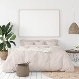 Balmain 1000 Thread Count Hotel Grade Bamboo Cotton Quilt Cover Pillowcases Set - King - Blush - Front View