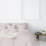 Balmain 1000 Thread Count Hotel Grade Bamboo Cotton Quilt Cover Pillowcases Set - King - Blush - Side View