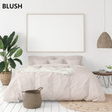Balmain 1000 Thread Count Hotel Grade Bamboo Cotton Quilt Cover Pillowcases Set - King - Blush - Rear View