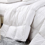Royal Comfort 500GSM Plush Duck Feather Down Quilt Ultra Warm Soft - All Seasons - Super King - White - Front View