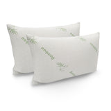 Memory Foam Pillow Bamboo Covered Ultra Soft Hypoallergenic - 45-Degree Angle
